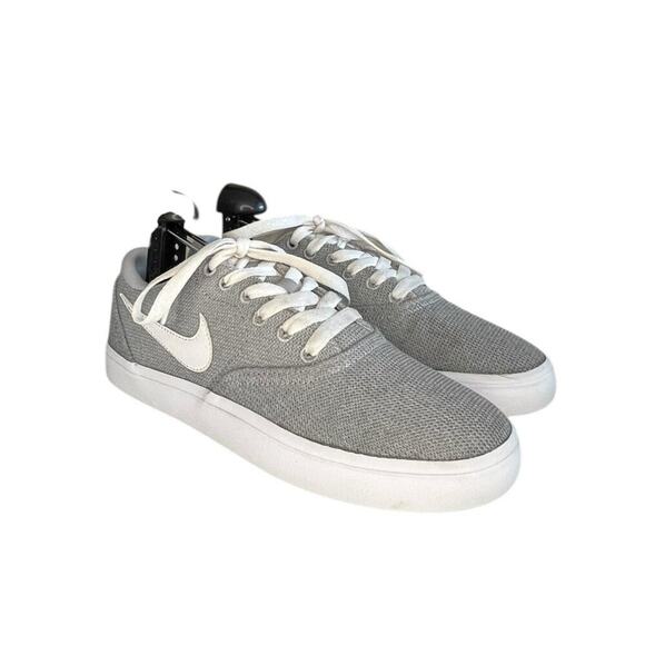 Womens Nike SB Check Solarsoft Low Skate Shoes Size 8.5 Gray White - Picture 4 of 6